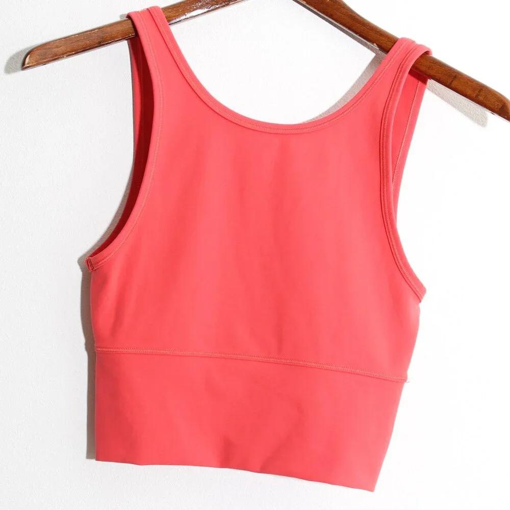 Lululemon Power Pivot Tank Top *Everlux Carnation Red Reversible V-Neck Crop 6